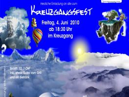 Plakat für das jährliche Kreuzgangsfest an der theologischen Fakultät in Zürich