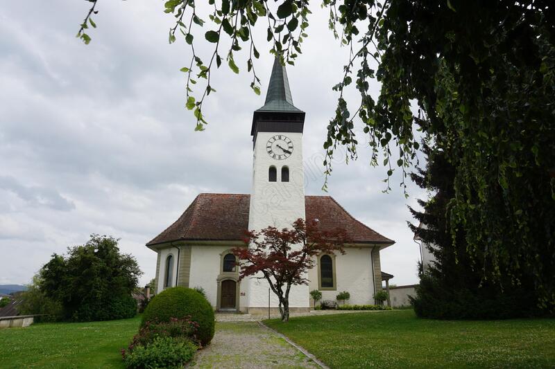 Kirche Thunstetten - Kirchturm frisch gestrichen