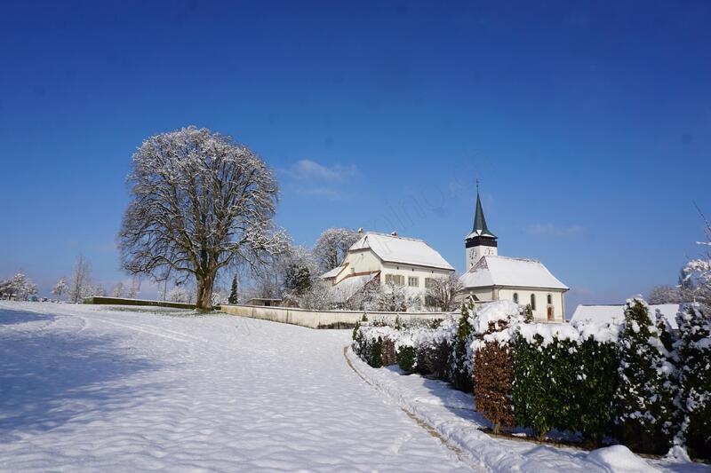 Kirche Thunstetten im Winter