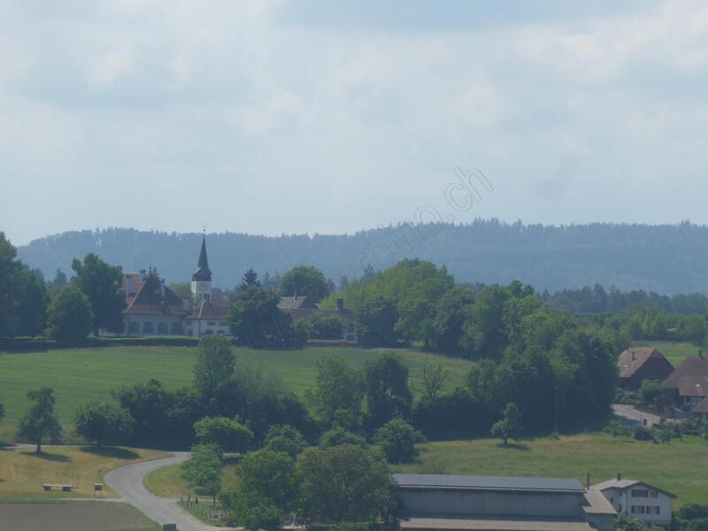 Kirche Thunstetten - Fotografiert von der Drehleiter am Füürwehr-Zmorge