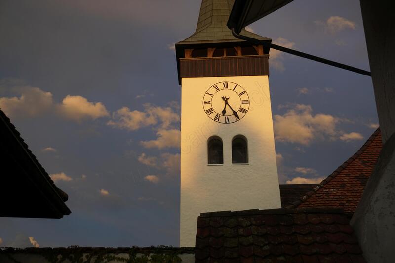 Kirche Thunstetten in der Abendsonne