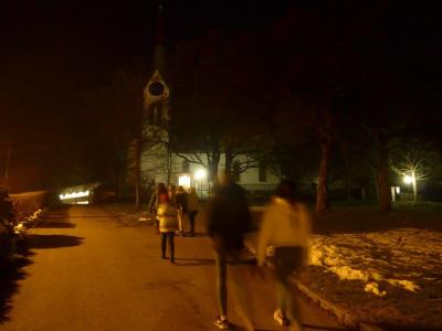 Kirche Seen in der Nacht